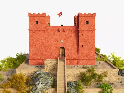 Red Tower Malta 3D model
