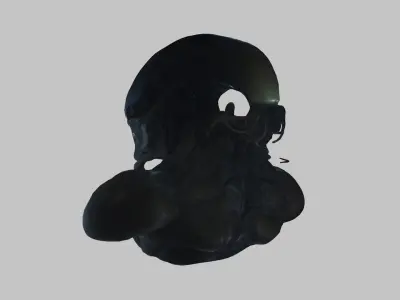 HR Giger Inspired Alien Xenomoprh Head Bust Low-poly 3D model