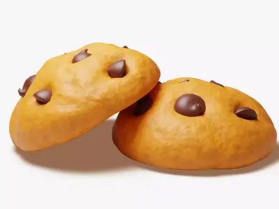 Chocolate Chip Cookie 3D model
