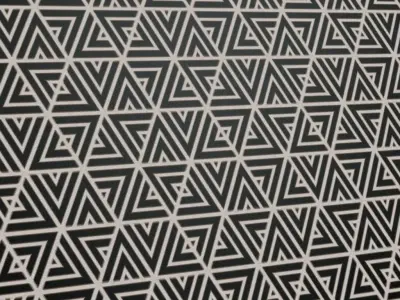 Geometric Triangular White and Black Wood Inlay PBR Texture