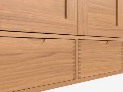 Wardrobe 3 Door Ercol Bosco 3D model