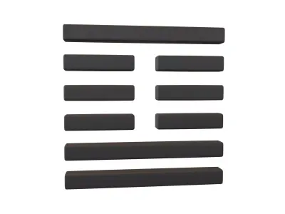 I Ching Hexagrams 41 sun v1 001 Low-poly 3D model