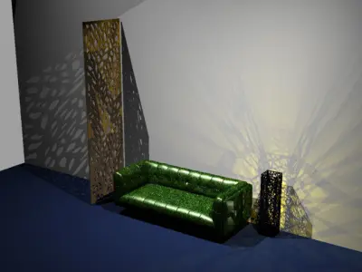 Partition and sofa  Free 3D model