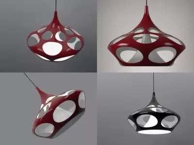 Space-time modern pendant lights for living room - lighting i... 3D model
