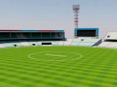 Eden Gardens - India Low-poly 3D model