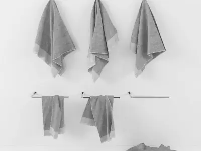 towels hq 3d model with textures  3D model