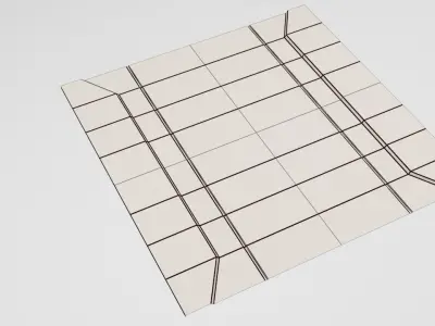 Simple Tileable SciFi Floor Corridor 3D model