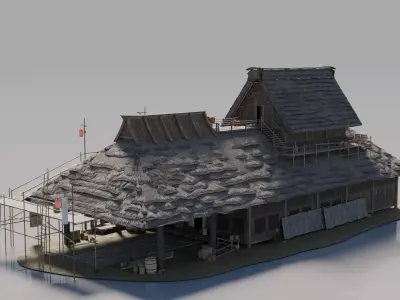 Traditional Japanese House 6 3D model
