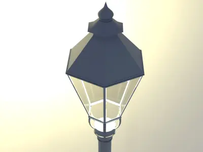 Lamp Post Low-poly 3D model order
