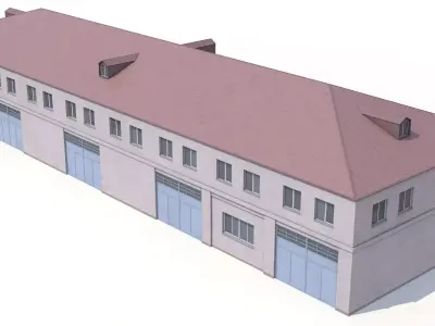 5 Industrial Buildings Collection 3D Model Pack