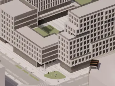 Modern City Block -A17 3D model
