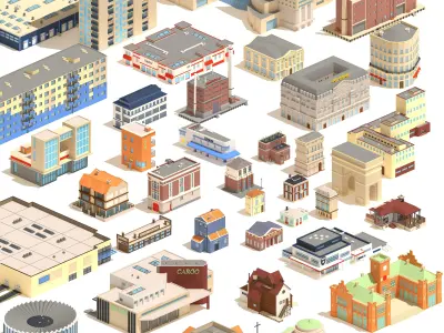 Epic Low Poly Bundle  Low-poly 3D model