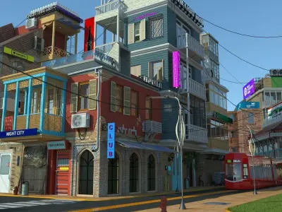  city street Tbilisi 3D model