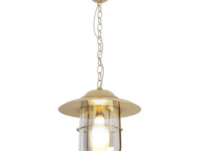 Copper and Bayonne Cage Lamps 3D model