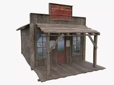 Photography Store Low Poly Low-poly 3D model