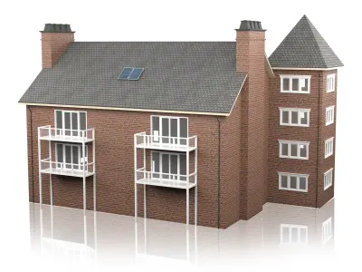 British House Design 11 Low-poly 3D model