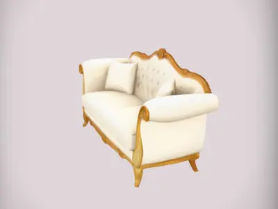 Premium Sofa Low-poly 3D model