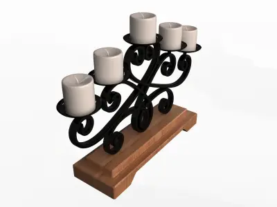 Candlestick Holder Low-poly 3D model