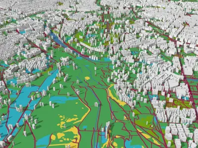 Rome City Low-poly 3D model