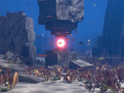 Realistic Underwater Scene  3D model