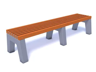 Pack of benches 3D model