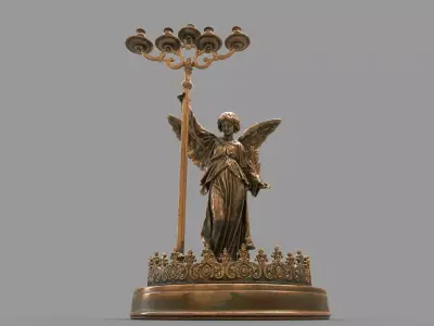 Angel candle holder hi poly 3D model