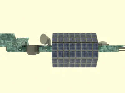 Es - 300 Spaceship  Low-poly 3D model