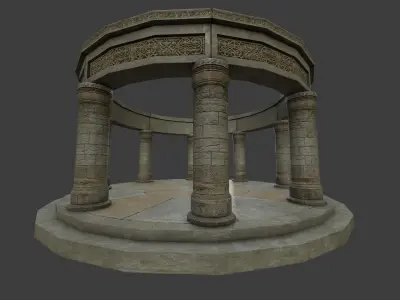 Ancient Altar Low-poly 3D model