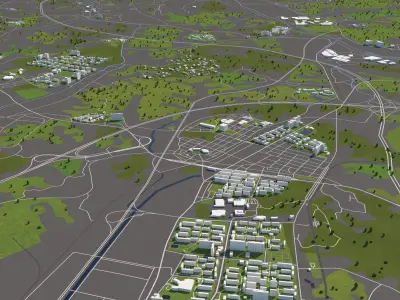 Goyang South Korea 50x50km 3D model