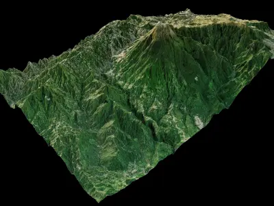 Volcan Tajumulco 3d terrain 3D model