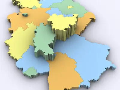 Map of Germany 3D model