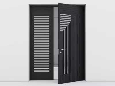Aluminium door 227 3D model