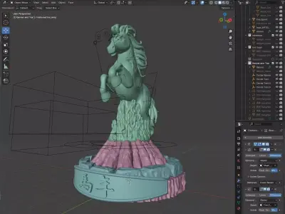Fire Horse Tea Light Shade Chinese New Year Chinese Traditional 3D print model