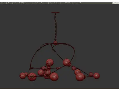 Sprig Circular Pendant Low-poly 3D model