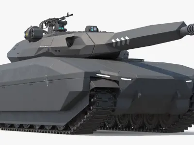  PL-01 Armored Stealth Combat Vehicle Rigged for Maya 