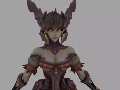 Vora the Harbinger Low-poly 3D model