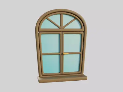 Cartoon Window 14b 3D model