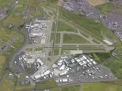 Ben Gurion Airport Low-poly 3D model