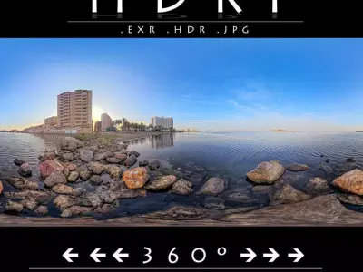 Sunrise Rocky Shoreline HDRI  3D model