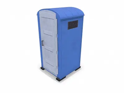 Old Portable Toilet Low-poly PBR Low-poly 3D model