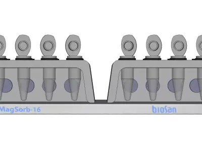 BIOSAN MagSorb-16 Magnetic Rack SKP DAE OBJ Blend 3D model Free 3D model