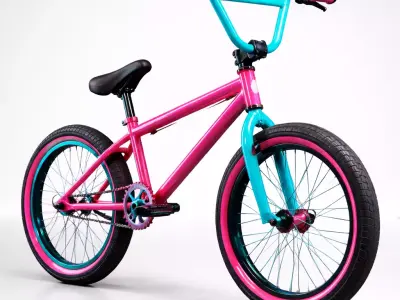 BMX Bicycle Low Poly Freestyle Street Bike Model Low-poly 3D model