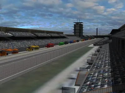Game Ready Indianapolis Speedway 3D Model Low-poly 3D model