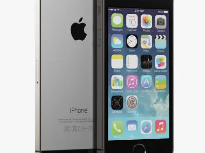 Apple iPhone 5S Low-poly 3D model