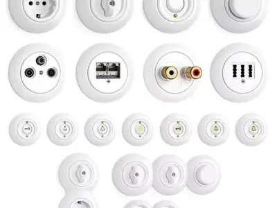 Switches and sockets THPG Porcelain Covering 3D model