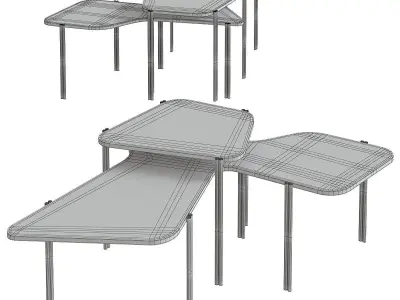 Durame DARK  LIGHT JEAN STACKABLE TABLES 3d model Low-poly 3D model