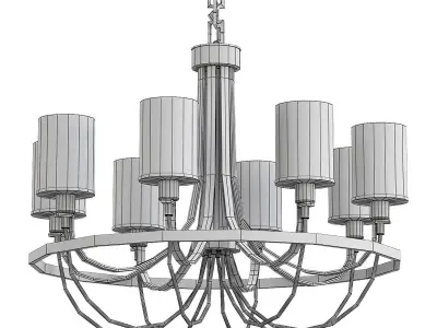 ombra-a2995lm-8cc modern chandelier with chrome finish and gl... 3D model