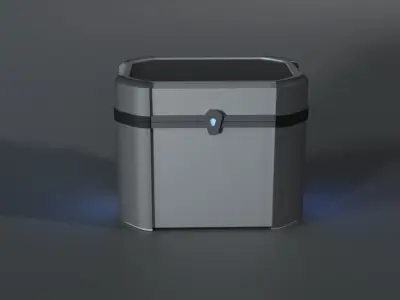 Futuristic Crate Low-poly 3D model