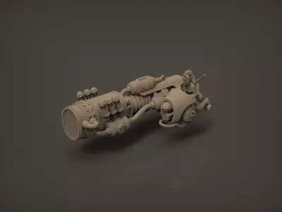Sidecar Jetbike 3D print model