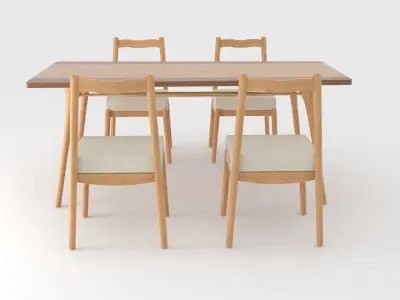 fatty Dining Set 3D model